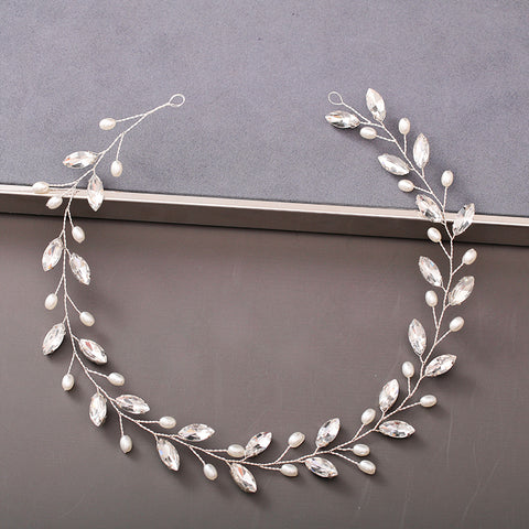 Pearl Rhinestone Women Headband Wedding Hair Accessories Bride Tiara Headband Hair Jewelry