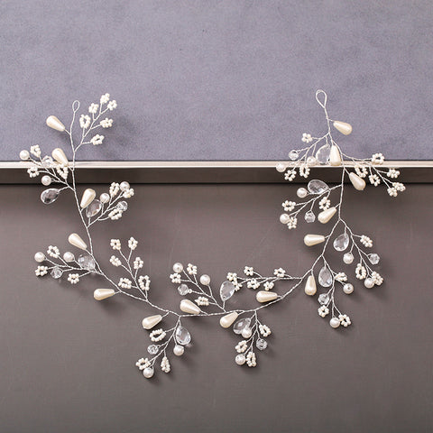 Pearl Rhinestone Women Headband Wedding Hair Accessories Bride Tiara Headband Hair Jewelry