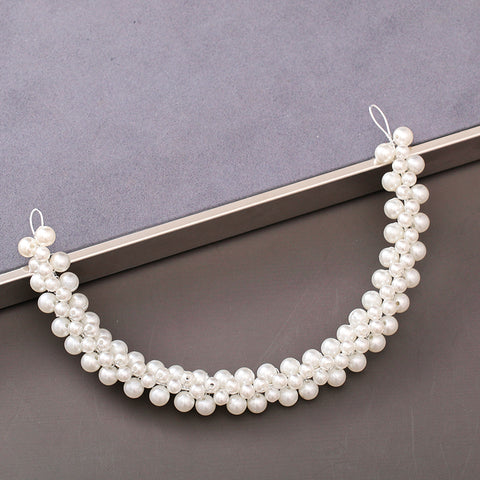 Pearl Rhinestone Women Headband Wedding Hair Accessories Bride Tiara Headband Hair Jewelry