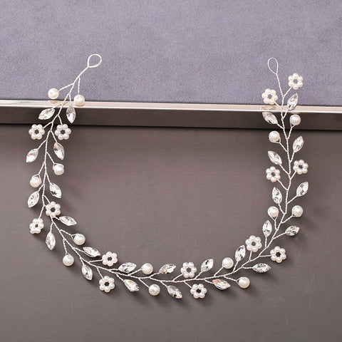 Pearl Rhinestone Women Headband Wedding Hair Accessories Bride Tiara Headband Hair Jewelry