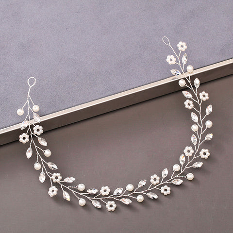 Pearl Rhinestone Women Headband Wedding Hair Accessories Bride Tiara Headband Hair Jewelry
