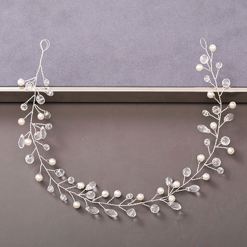 Pearl Rhinestone Women Headband Wedding Hair Accessories Bride Tiara Headband Hair Jewelry