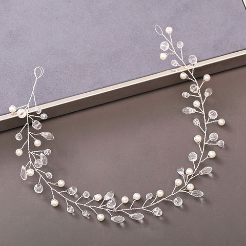 Pearl Rhinestone Women Headband Wedding Hair Accessories Bride Tiara Headband Hair Jewelry