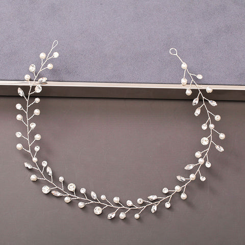 Pearl Rhinestone Women Headband Wedding Hair Accessories Bride Tiara Headband Hair Jewelry