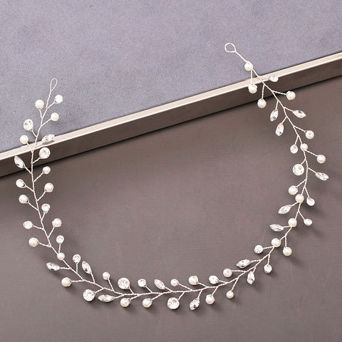 Pearl Rhinestone Women Headband Wedding Hair Accessories Bride Tiara Headband Hair Jewelry