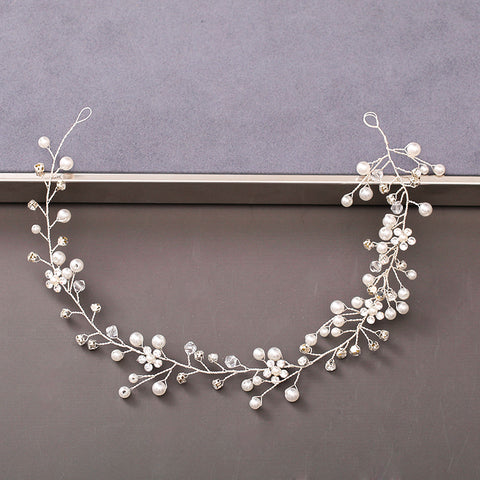 Pearl Rhinestone Women Headband Wedding Hair Accessories Bride Tiara Headband Hair Jewelry