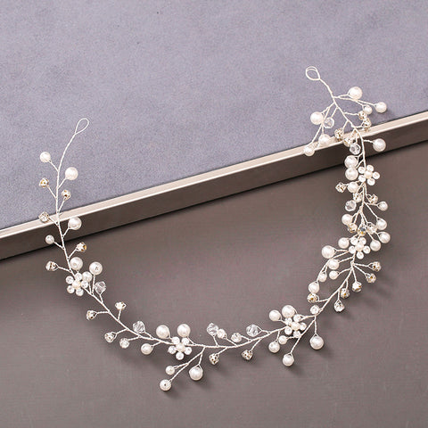 Pearl Rhinestone Women Headband Wedding Hair Accessories Bride Tiara Headband Hair Jewelry