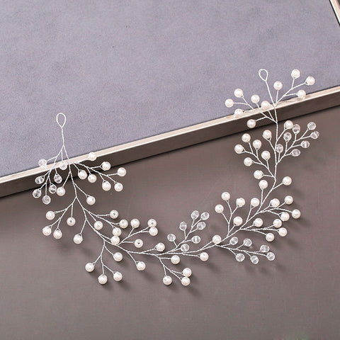 Pearl Rhinestone Women Headband Wedding Hair Accessories Bride Tiara Headband Hair Jewelry