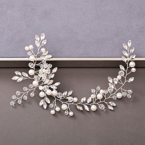 Pearl Rhinestone Women Headband Wedding Hair Accessories Bride Tiara Headband Hair Jewelry