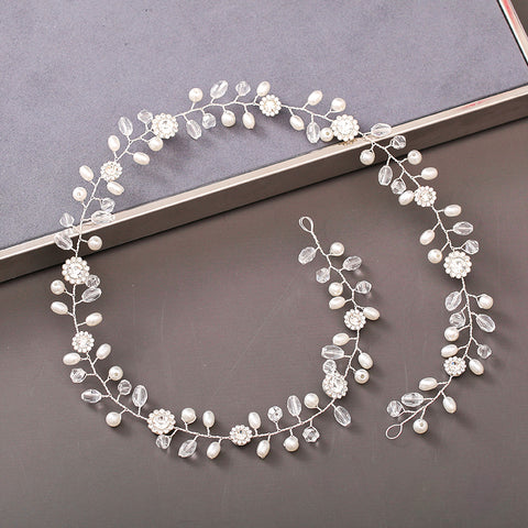 Pearl Rhinestone Women Headband Wedding Hair Accessories Bride Tiara Headband Hair Jewelry