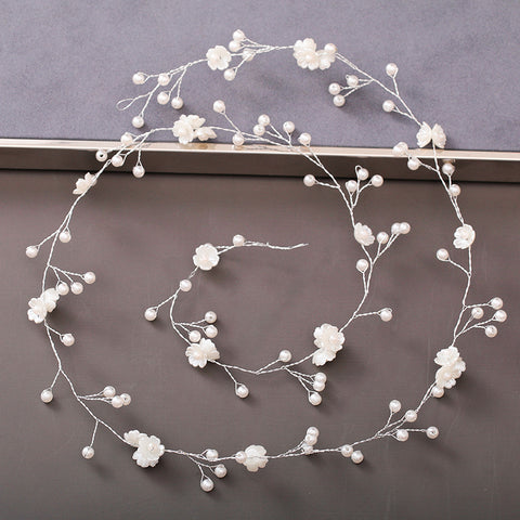 Pearl Rhinestone Women Headband Wedding Hair Accessories Bride Tiara Headband Hair Jewelry