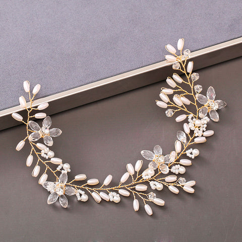Pearl Rhinestone Women Headband Wedding Hair Accessories Bride Tiara Headband Hair Jewelry