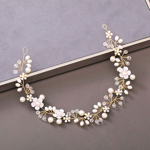 Pearl Rhinestone Women Headband Wedding Hair Accessories Bride Tiara Headband Hair Jewelry