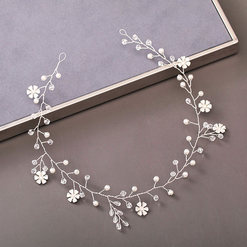Pearl Rhinestone Women Headband Wedding Hair Accessories Bride Tiara Headband Hair Jewelry
