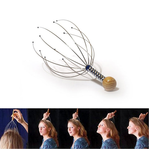 Head Scalp Neck Equipment Stress Release Relax Massage Body Massager Head  Massage Tools Random Color