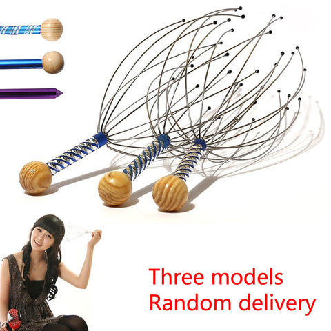 Head Scalp Neck Equipment Stress Release Relax Massage Body Massager Head  Massage Tools Random Color