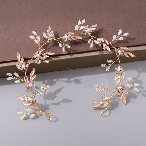 Pearl Rhinestone Women Headband Wedding Hair Accessories Bride Tiara Headband Hair Jewelry