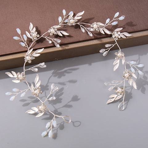 Pearl Rhinestone Women Headband Wedding Hair Accessories Bride Tiara Headband Hair Jewelry