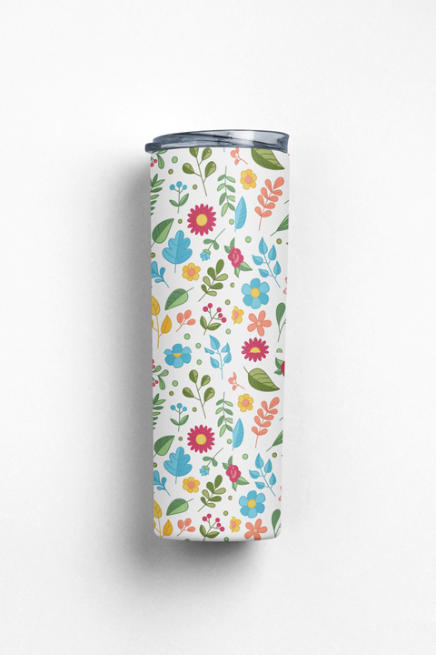 Sip in style with the Floral Delight Stainless Steel Tumbler with Lid and Straw Vacuum Sealed Double Wall Insulated Travel Cup for Hot and Cold Drinks